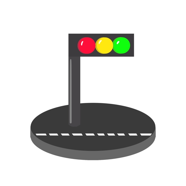 十字路口红绿灯插图