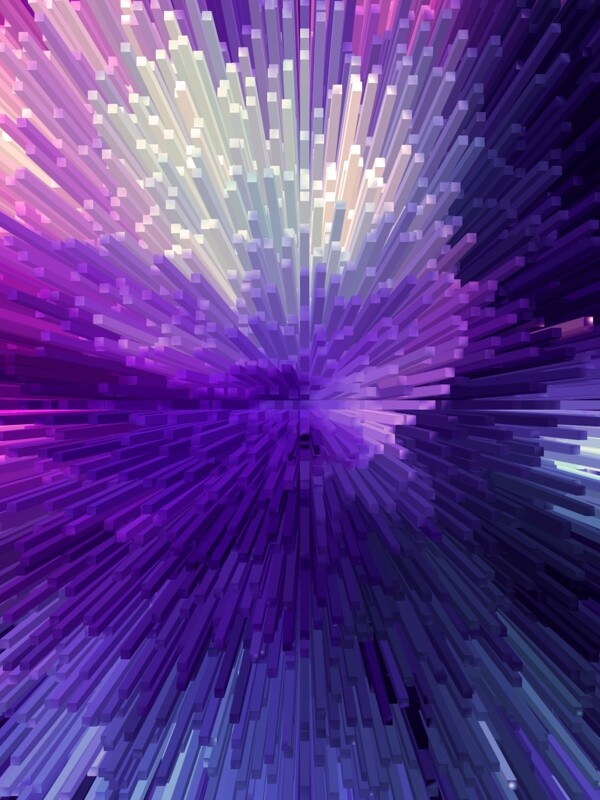 纯原创紫色渐变柱状放射3d质感背景