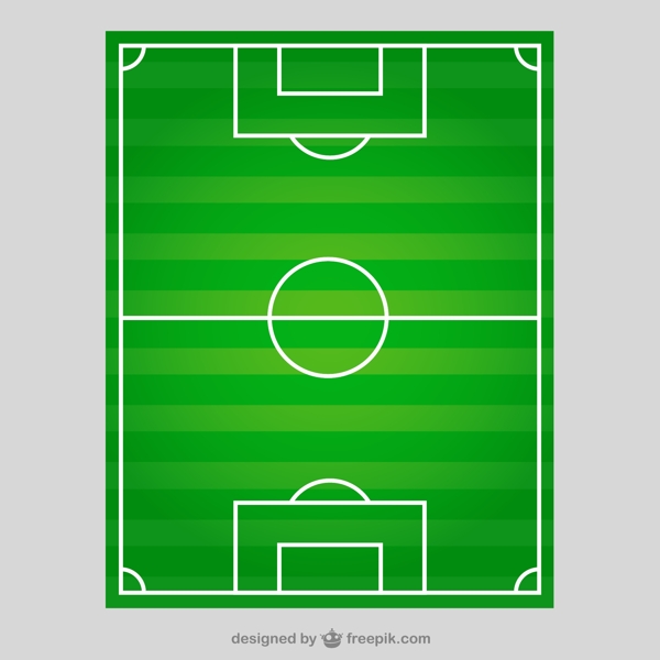 创意足球场俯视图矢量素材