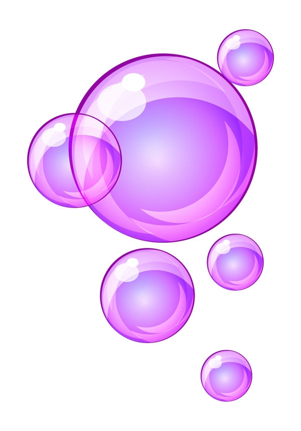 粉色的漂浮气泡插画