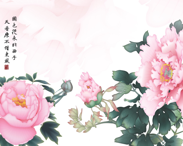花卉装饰画背景
