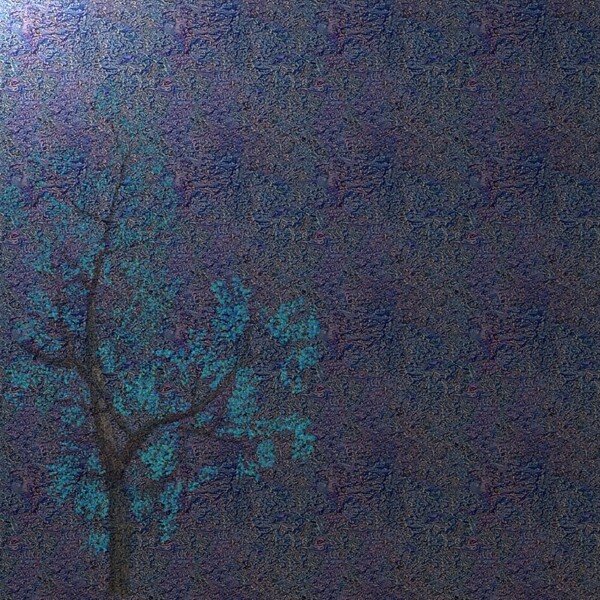 古典蓝色背景树