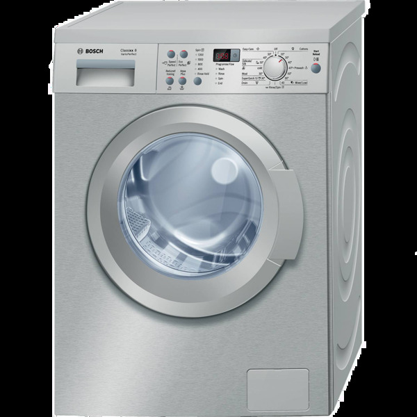 银色漂亮洗衣机免抠png透明图层素材