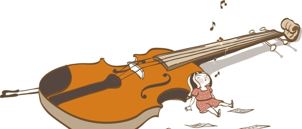 小提琴卡通