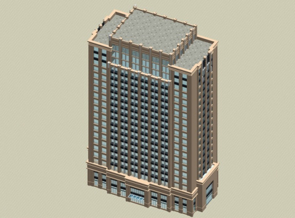 MAX高层银行大楼3d模型