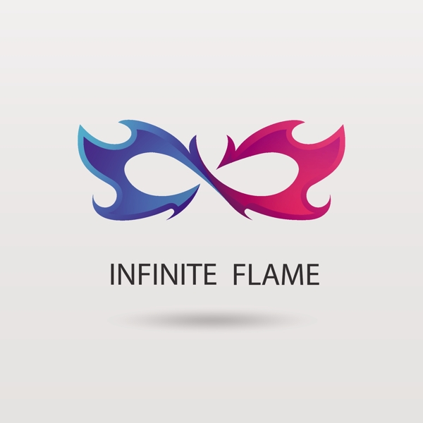 infinite红蓝色logo模板