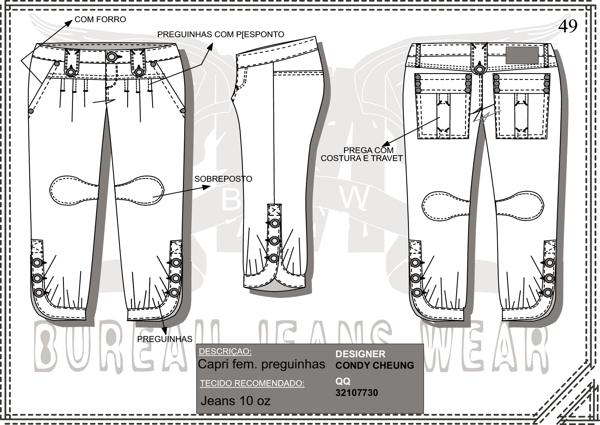牛仔裤设计图片