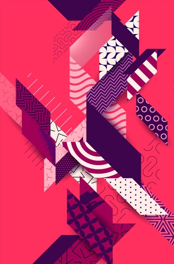 几何抽象设计海报