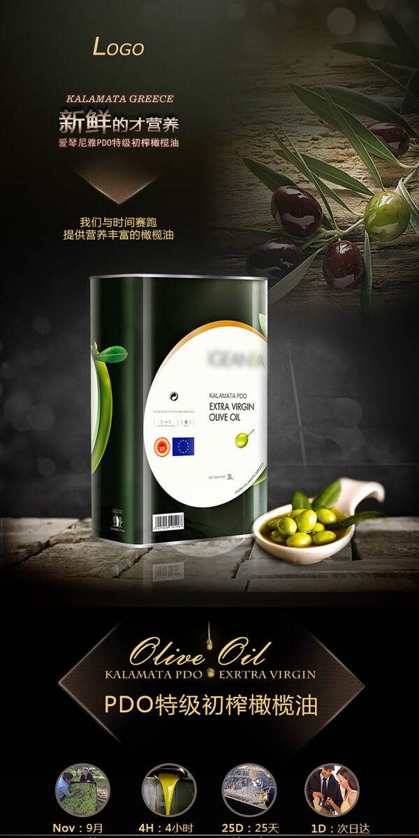 淘宝天猫京东食品橄榄油详情页模板