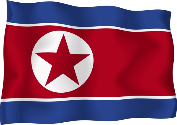 朝鲜国旗矢量