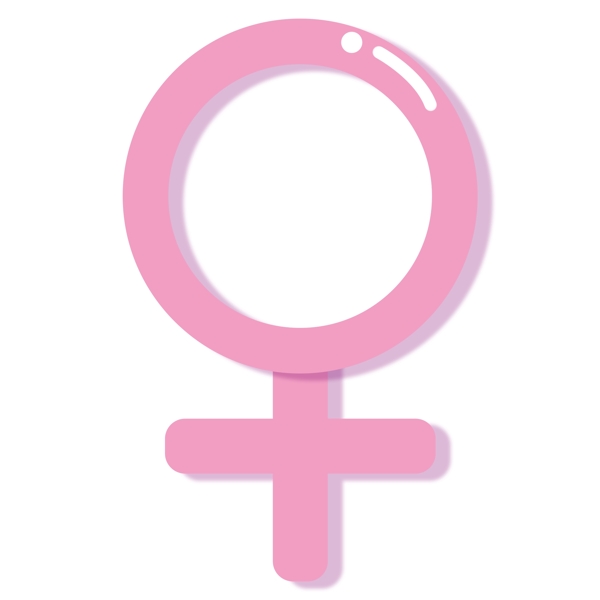 立体卡通粉色可爱性别女生UI图标