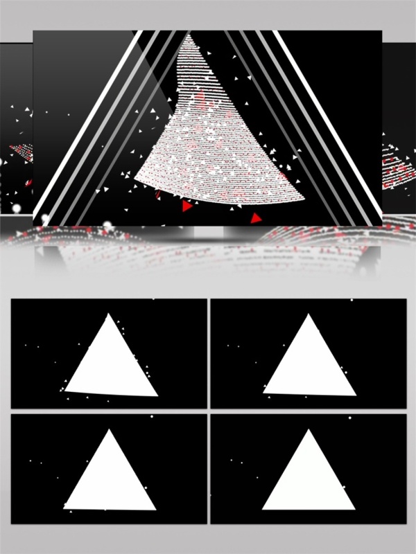 白色星光三角动态视频素材