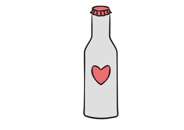 瓶子卡通爱心爱情矢量文件素材