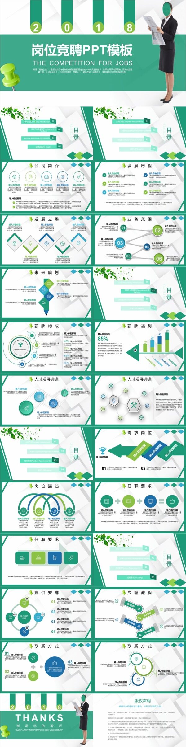 2018岗位竞聘PPT模版