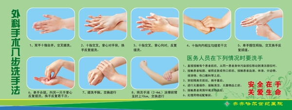外科手术洗手八步法