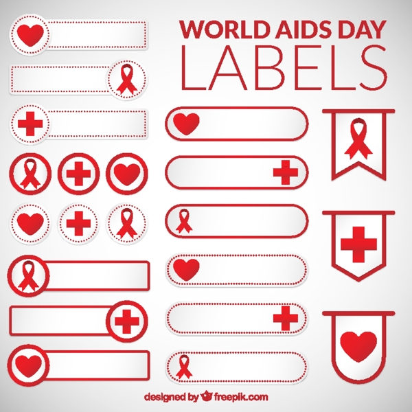 世界艾滋病日标签