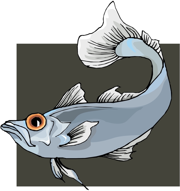 五彩小鱼水生动物矢量素材EPS格式0394