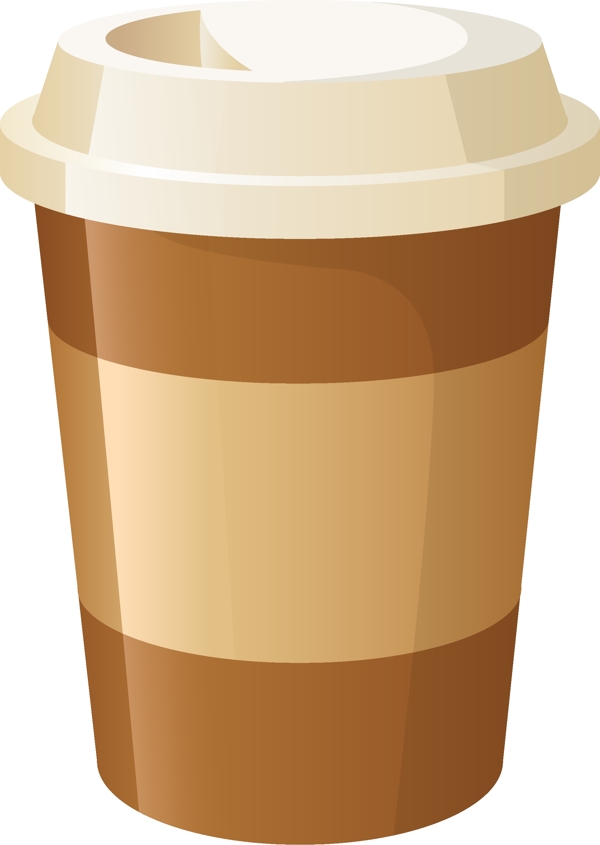 咖啡饮料一次性杯子矢量图
