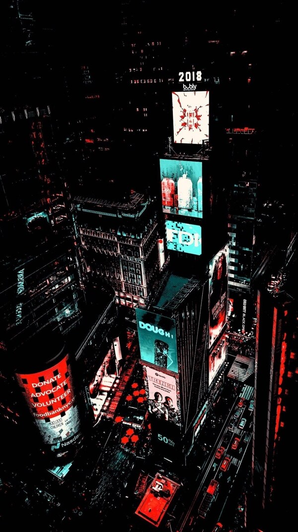 城市夜景灯光高楼大厦