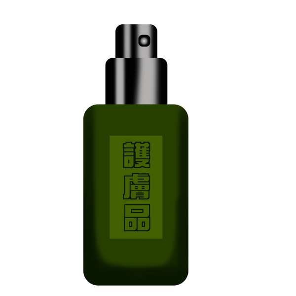 绿色简约护肤品瓶子设计