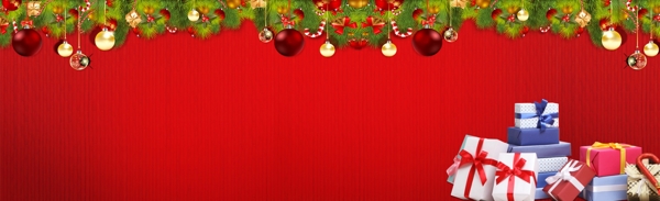红色雪人卡通圣诞节banner背景