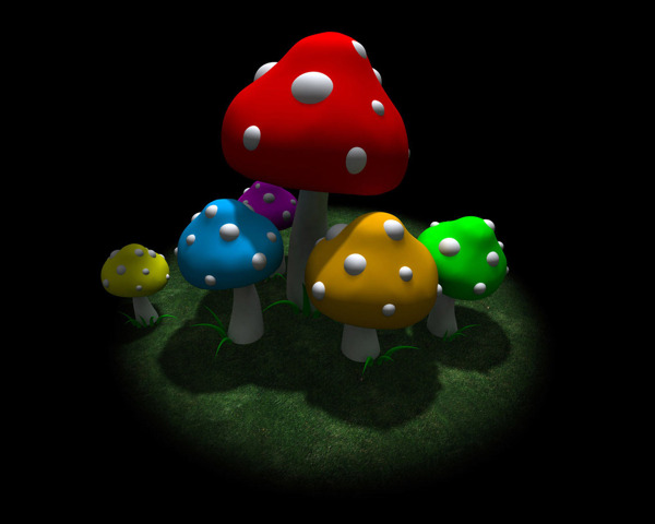 七彩蘑菇图片