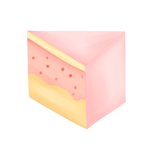 粉色蛋糕甜食甜品甜点烘焙手绘卡通PNG