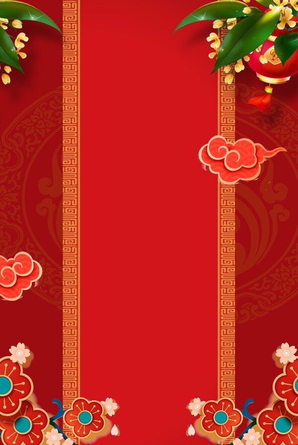 中秋节红色质感喜庆广告背景