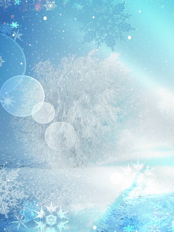 梦幻冬雪背景图片