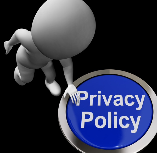 隐私权政策按钮显示公司的数据保护条款
