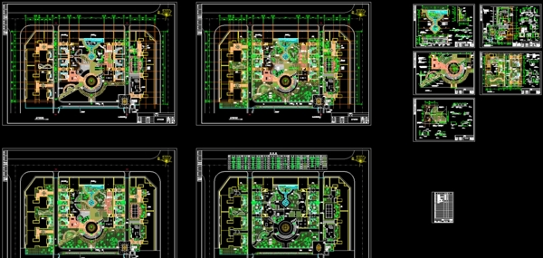 一套精细园林广场施工详图图片
