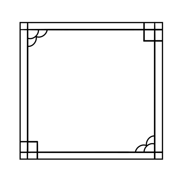 古风边框回字形插画