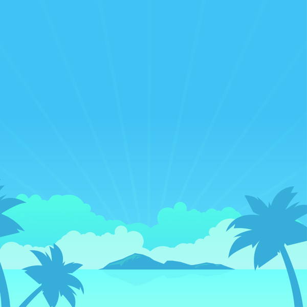 蓝色夏季沙滩度假海报矢量背景