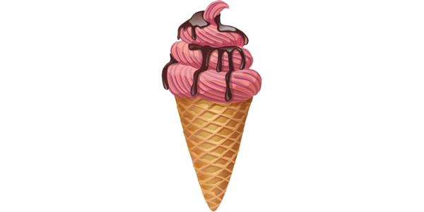 巧克力红色冰淇淋免抠psd透明素材