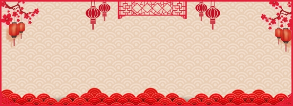中国风剪纸艺术传统文化电商海报