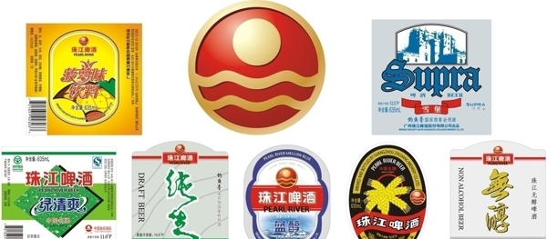 珠江啤酒标签图片
