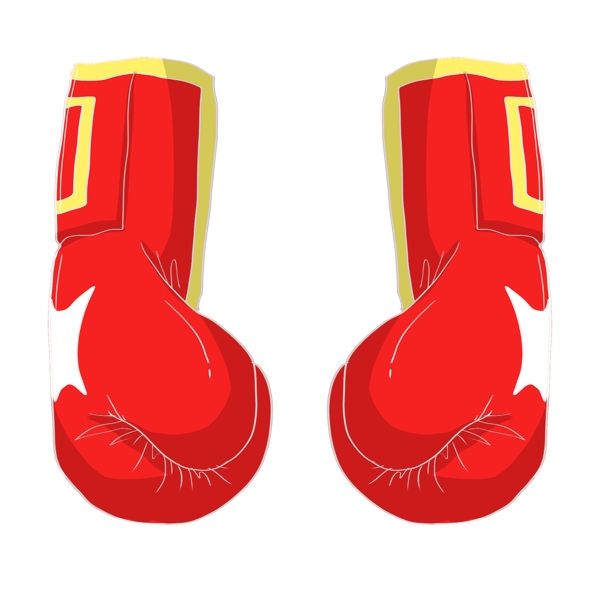 大红色的拳击手套