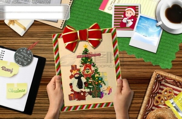 HanMaker韩国设计素材库背景图片卡片礼物祝福圣诞节