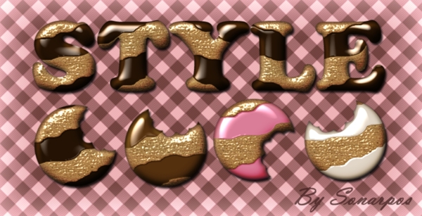 巧克力饼干文字样式图片