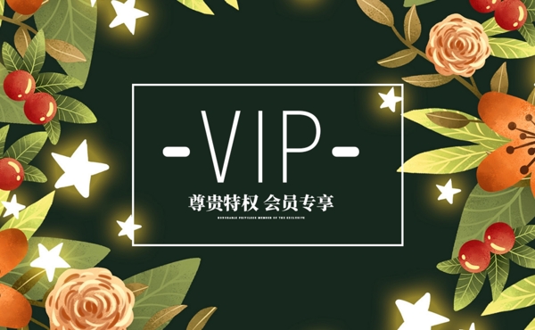 简约花艺会员vip会员卡模板