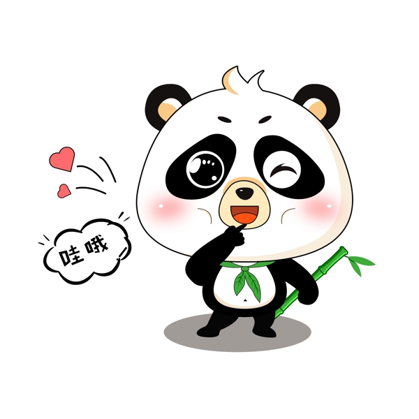 噗噗熊猫国宝原创卡通ip形象可爱表情包