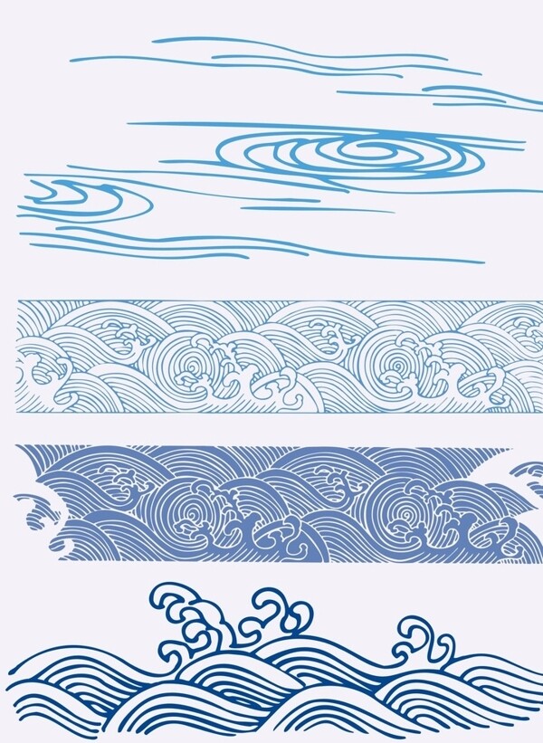 海浪底纹素材图片