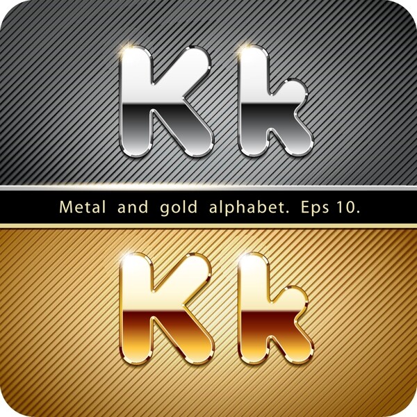 金属字母K