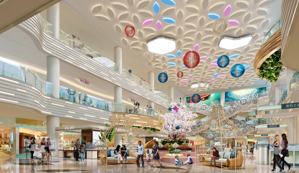购物中心设计效果图之中庭效果图