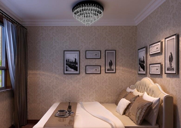 小户型现代精致卧室室内壁纸装修效果图