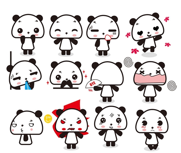 原创熊猫表情图片
