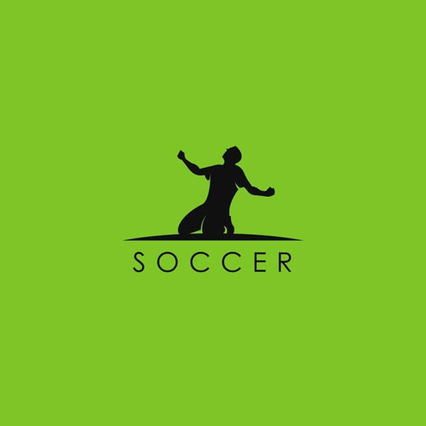足球标志绿色背景