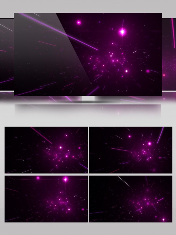 紫色星束光雾视频素材