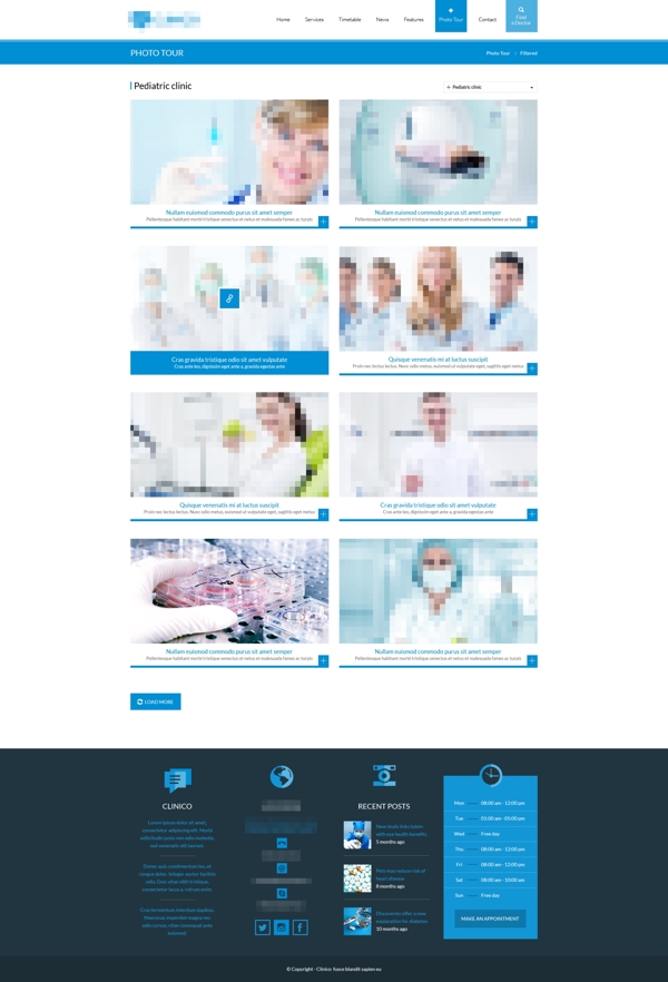 蓝色的科技医院医疗网站之图片展示