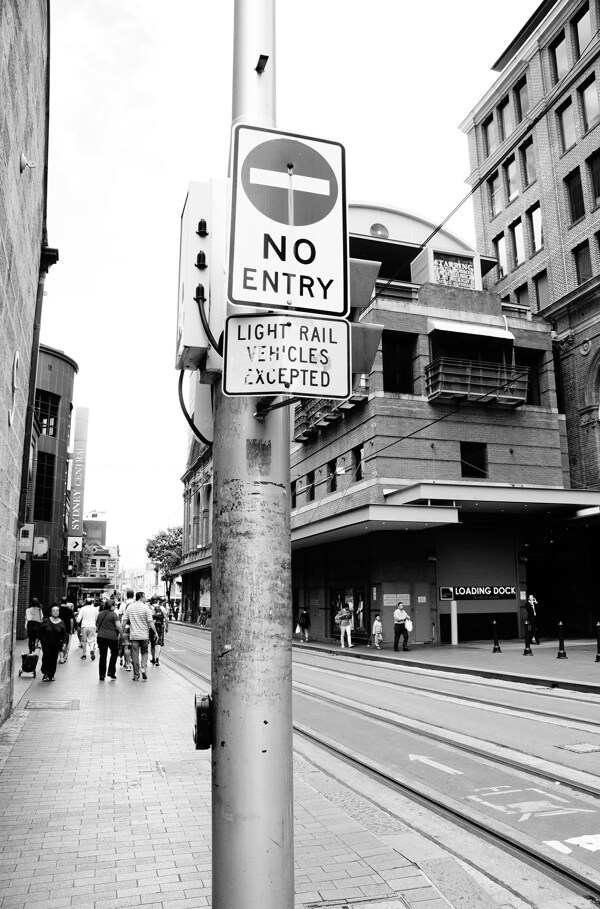 悉尼城市黑白街道图片